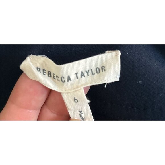 Rebecca Taylor Wide-Leg High-Waisted Pleated Pants With Belt Tie Detail Size 6 - Picture 8 of 10